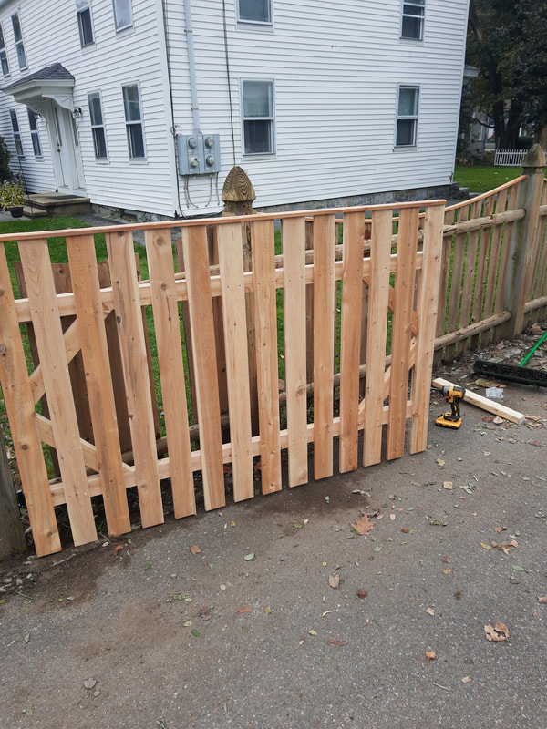 wooden gate install